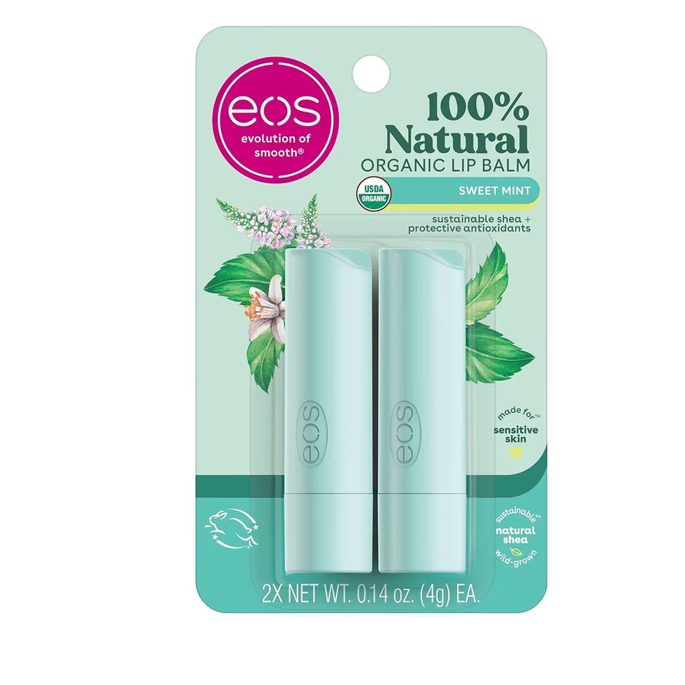 eos Sweet Mint Organic Lip Balm Duo